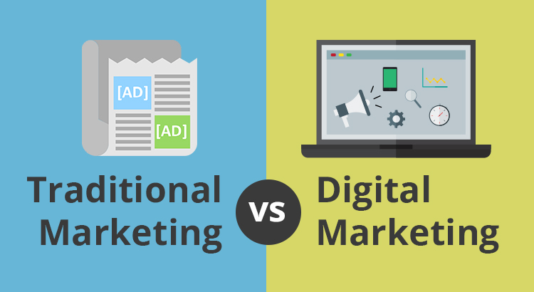 traditional marketing vs digital marketing